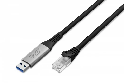 DIGITUS USB 3.2.RJ45 Ethernet Kabelis 1Gbit/s 10 m