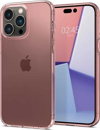 "Spigen Crystal Flex" "Apple iPhone 14 Pro Max Rose Crystal" dėklas, rožinis permatomas