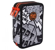 Triple decker pencil case with equipment CoolPack Jumper 3 Grey Ball