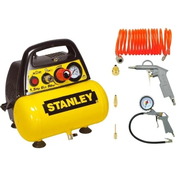 kompresorius betepalinis 6L+Rinkinys pneumatyczny STANLEY