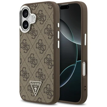 Dėklas Guess 4G Triangle Logo MagSafe na iPhone 17 - ruda