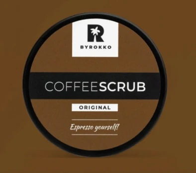 Byrokko Coffee Scrub veganiškas kavos kūno šveitiklis, 210 ml