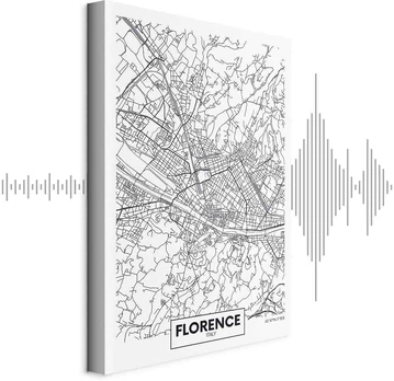 Artgeist Paveikslas - Florence Map (1 Part) Vertical