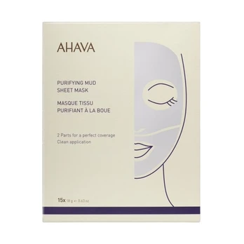 Valomoji lyginanti kaukė Ahava Purifying Mud Sheet Mask, 18 g