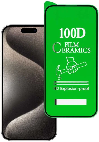Topt Apsauginis stiklas HARD CERAMIC skirtas Apple iPhone 15 Pro Juodas