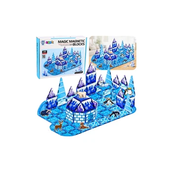 Lean Toys Magnetinės kaladėlės 94 vnt.