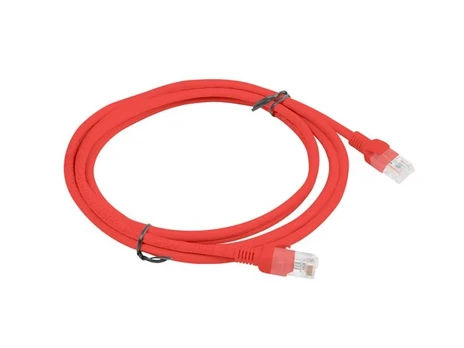 PATCHCORD KAT.5E UTP 2M Raudonas FLUKE PASSED LANBERG 10-PACK