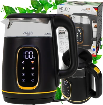 Elektrinis virdulys ADLER, 1,7 l, juodas