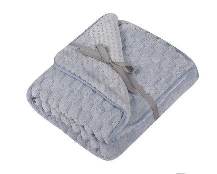 Balnket - 684 - 3D - size 80x90 - GREY