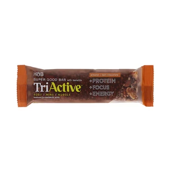 H&B TRIACTIVE SUPER GOOD migdolų ir juodojo šokolado batonėlis, 50 g