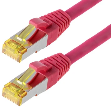 Helos pataisomasis kabelis S/FTP Cat 6a purpurinis 7,5m
