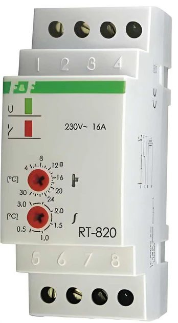 F&F Temperatūros reguliatorius 230V 16A RT-820
