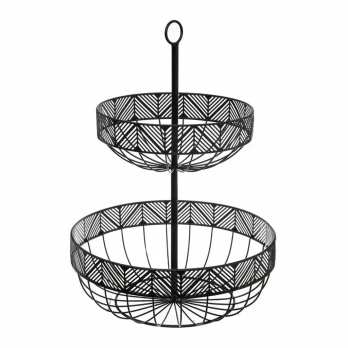 Vaisių dubuo "5five", juodas metalas 30 x 30 x 42 cm