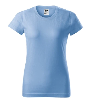 Moteriški Marškinėliai MALFINI Basic 134 Sky blue, 160g/m2