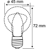 LED lempa E27 5W lašas 2700K skaidrus