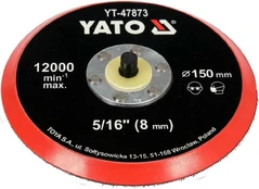 YATO DISKAS / POLIRAVIMO PLOKŠTELĖ SU VELCRO 150mm 5/16" kaina