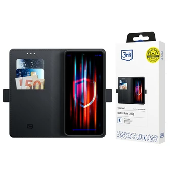 3mk Wallet Case dėklas su pinigine iPhone 16e, juodas