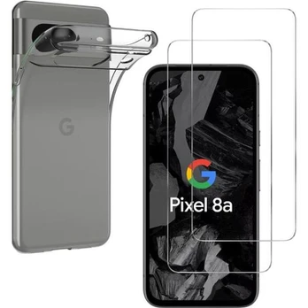 Coque TPU skirtam Google Pixel 8a ir 2 stiklai grūdinto stiklo ekranui Phonillico