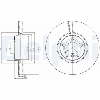 DELPHI BG9063C Brake Disc