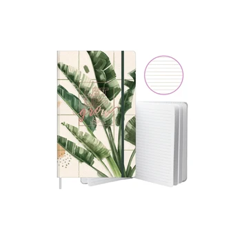 Lean Notebook Planner Lined Banana Leaves Eraser A5 80 Sheets