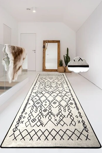 Asir kilimas Chart, 160x230 cm, baltas