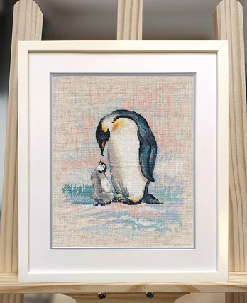 Cross stitch kit "Penguins" S1606