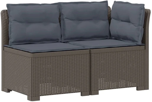 2-Vietis Sodo Sofas su Pagalvėlėmis, Atrodo kaip Ratano PP