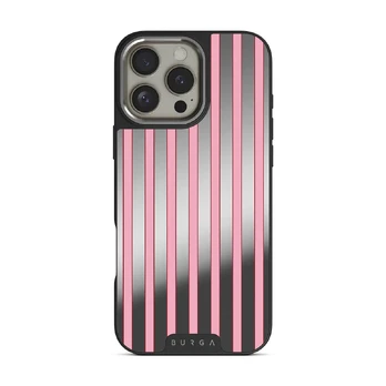 Strawberry Jam - iPhone 16 Pro Case, Elite Mirror Dark (MagSafe) / Silver