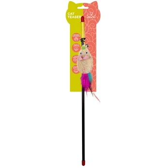 kačių žaislas meškerė su pelyte, 45 cm