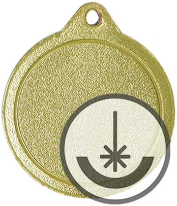 Detal Medal grawerowany laserem- RMI