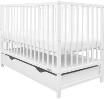 Vaikiška lovelė su stalčiumi New Baby BASIC balta