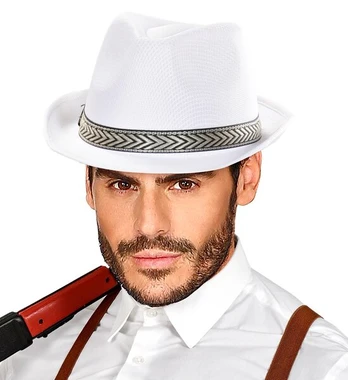 WHITE PANAMA FEDORA