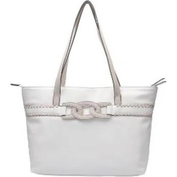 Pirkinių krepšys moterims, Balta, Mona tote bag
