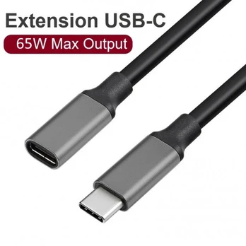 RoGer USB-C prailginimo kabelis 10Gbps / 1m / juodas