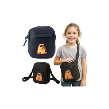Lean Capybara Shoulder Bag Adjustable Strap Juodas 19.5 x 14 cm