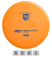 Diskgolfo diskas Midrange Driver S-LINE MD3 orange kaina