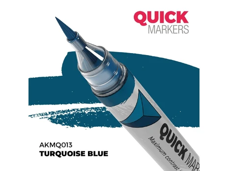 AK Interactive Quick Marker Turquoise Blue žymeklis miniatiūrų dažymui