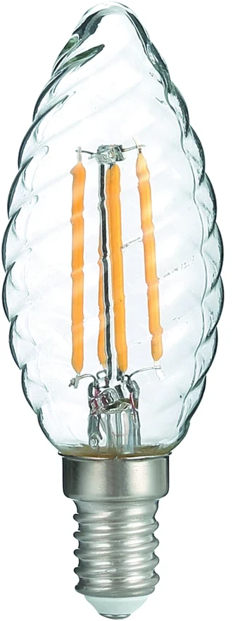 4W LED lemputė, skaidri, E14, 6500K