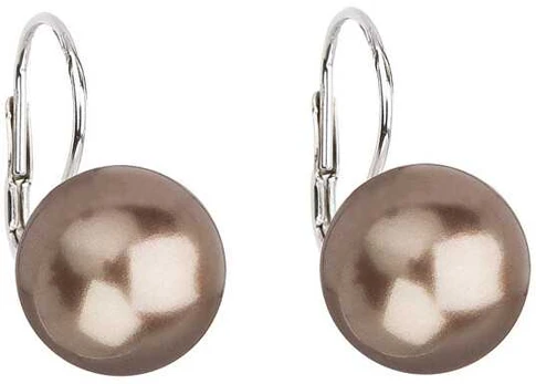 Evolution Group Charming dangling earrings with synthetic pearls 71106.3 bronze