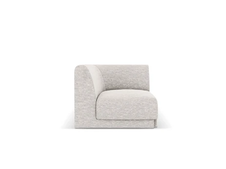 Modulinės sofos dalis - kampas, Miley, 1 sėdynė, 90x90x70, sidabrinė