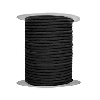 Ouch By Shots Shots Bondage Rope 100 m - Durable Cotton, Juodas, 0.8 cm Diameter