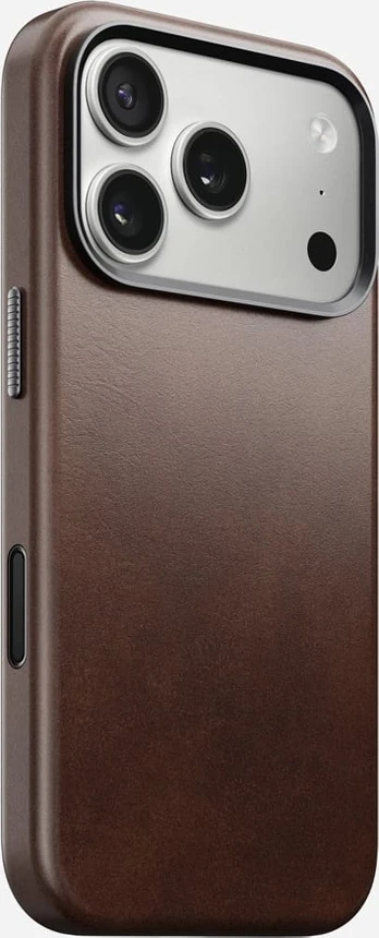 Nomad Traditional Leather Case, rustic ruda (Horween) - iPhone 17 Pro