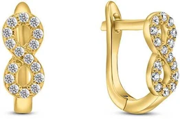 Brilio Silver Charming auksinis-plated Infinity EA353Y earrings