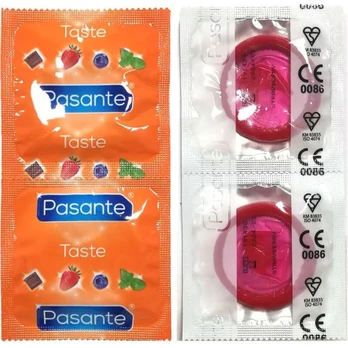 PASANTE - Braškių skonio prezervatyvai 144 vnt.