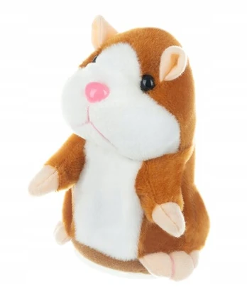 Interaktyvus pliušinis žaislas Kruzzel Hamster Brown 16sm, rudas