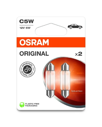 Lemputė, valstybinio numerio apšvietimas ams-OSRAM 6418-2BL