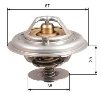 Termostatas, aušinimo skystis GATES TH14380G1