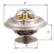 Termostatas, aušinimo skystis GATES TH14380G1 kaina