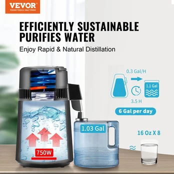 Distiliavimo aparatas 750 W talpa 4 l
