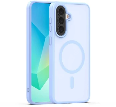Dėklas Telforceone Mag Matt case for Samsung Galaxy A37 5G light mėlynas big hole